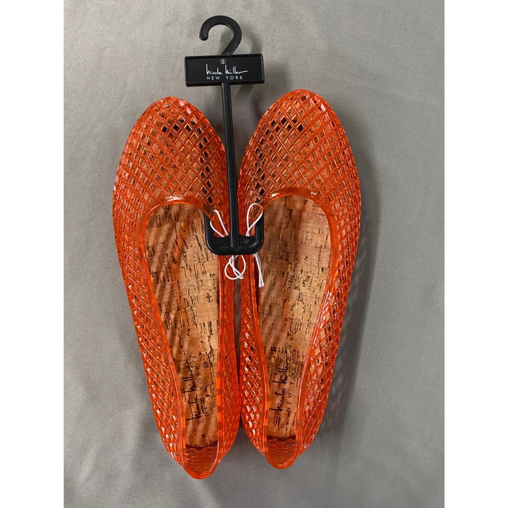 Nicole Miller‎ New York Orange Jelly Ballet Flats - Women's Size 9 NWOT